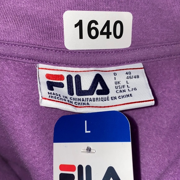 FILA Size L Women Quarter Zip Pullover Sweatshirt - Picture 12 of 13